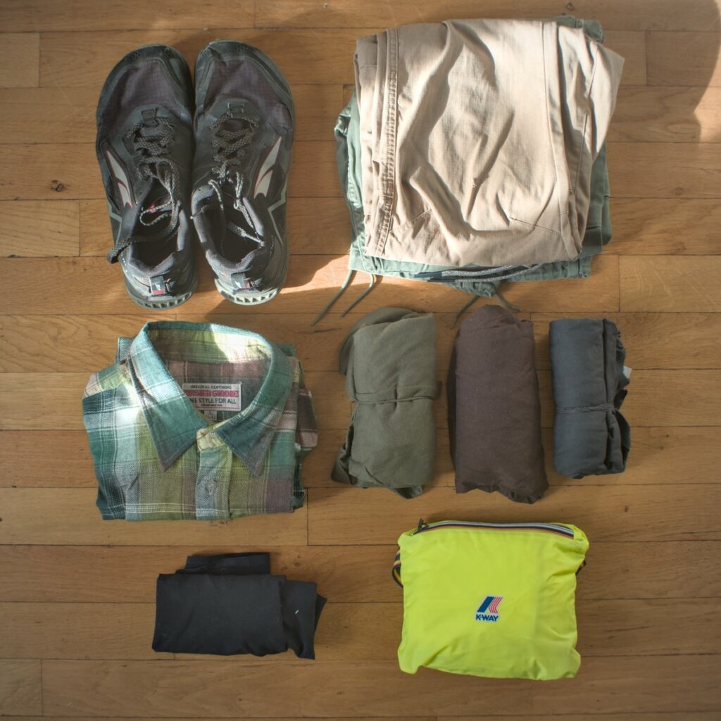 Mes vêtements de travail à plat
